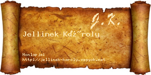 Jellinek Károly névjegykártya